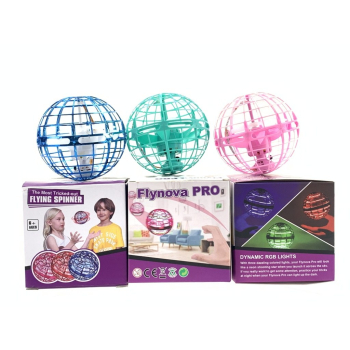 Latająca Kula Sterowana Gestem dla dzieci 6+ i dorosłych Różowa + Światła LED + Pilot